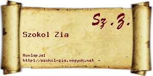 Szokol Zia névjegykártya